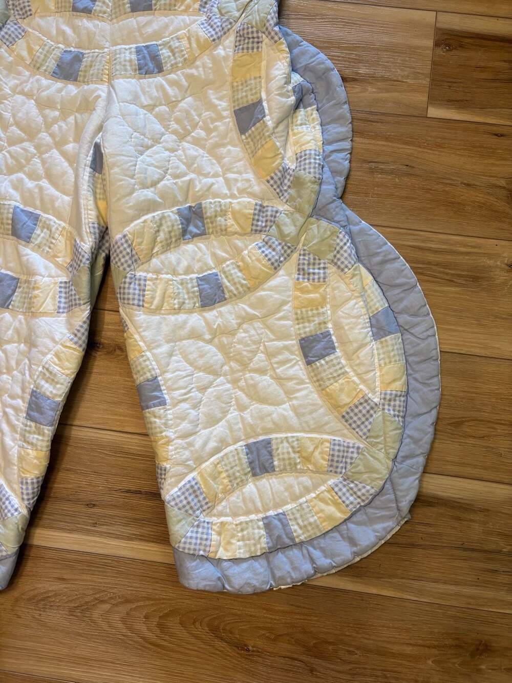 Handmade SnowSuit Sleep Wear Jumpsuit Reworked Circle gingham Quilt M-L - Picture 5 of 11